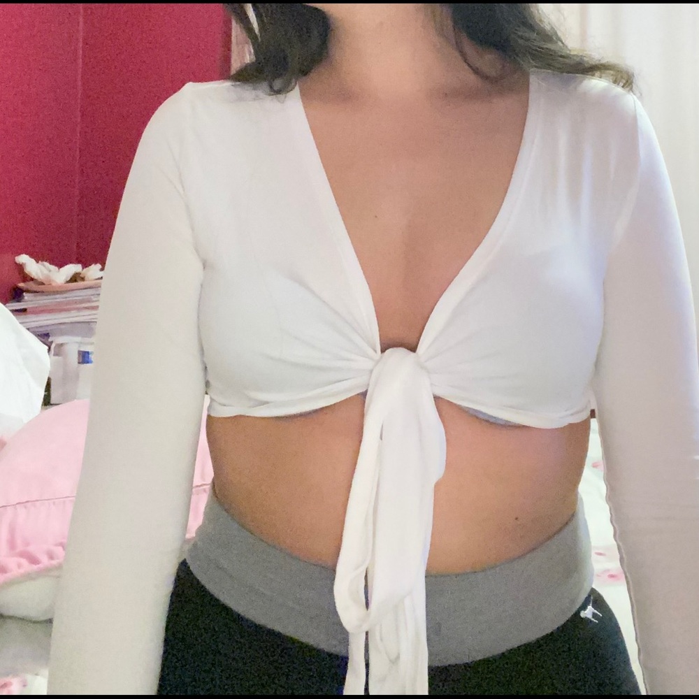 White crop top